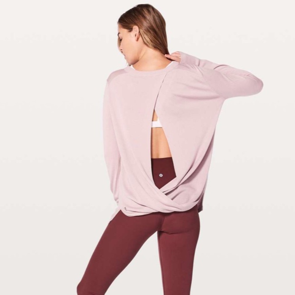 Lululemon Bring It Backbend Sweater Pink Small
